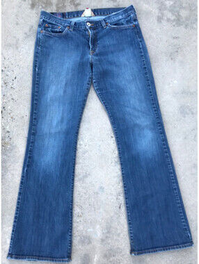 Lucky Brand Blue Jeans Boot Cut Made in USA 12/31 Light Fade Measure 31W x 30.5L